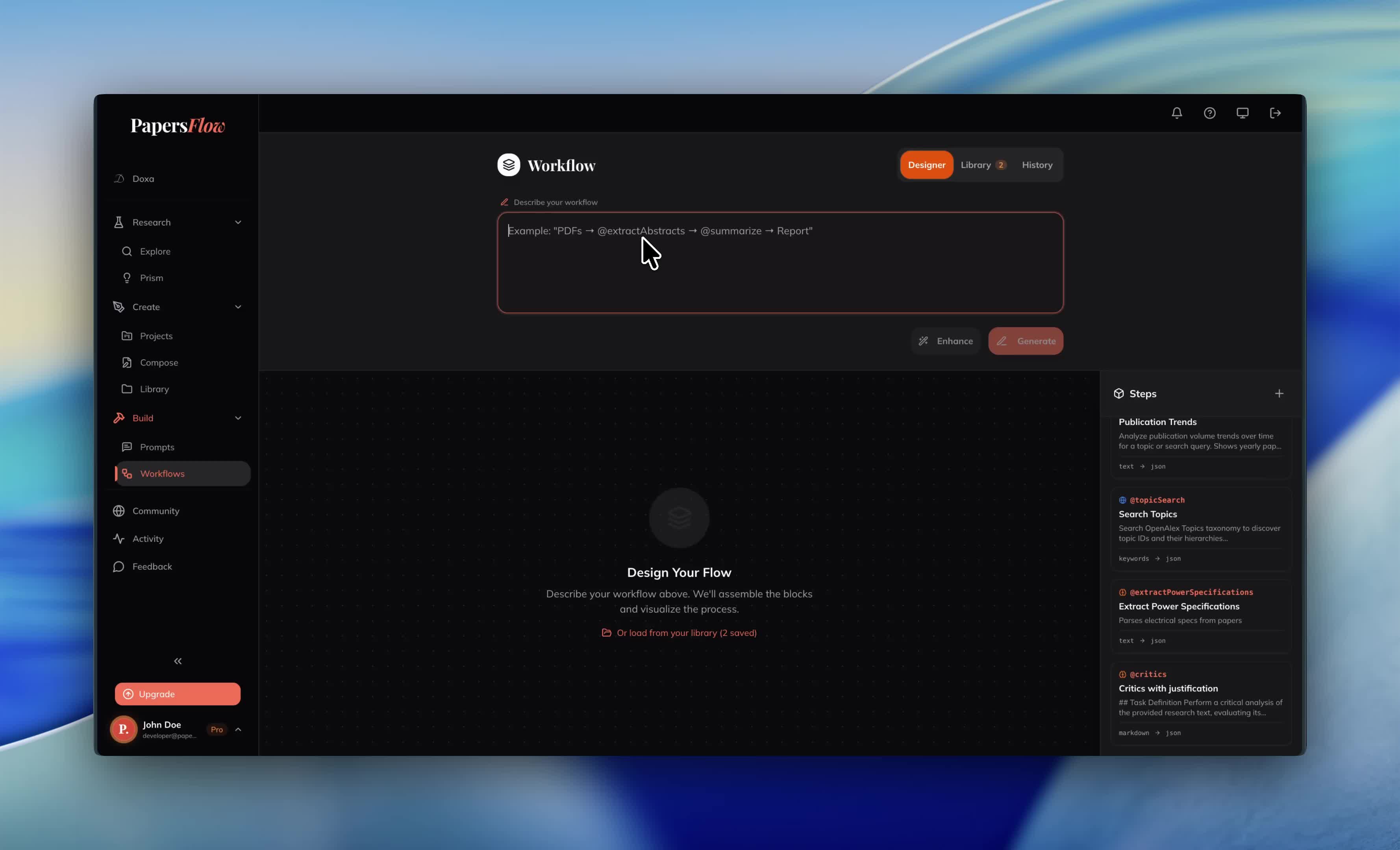 Research Workflow Automation – PapersFlow